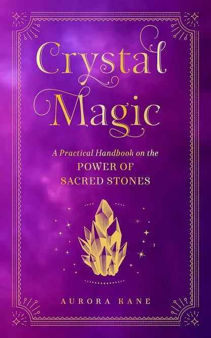 Book cover of 'Crystal Magic' with a purple background and crystal illustration.