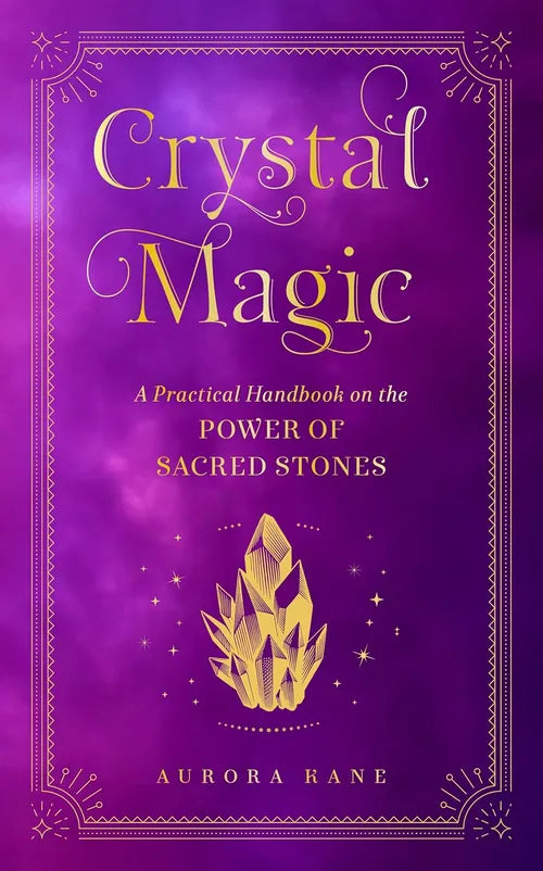 Book cover of 'Crystal Magic' with a purple background and crystal illustration.