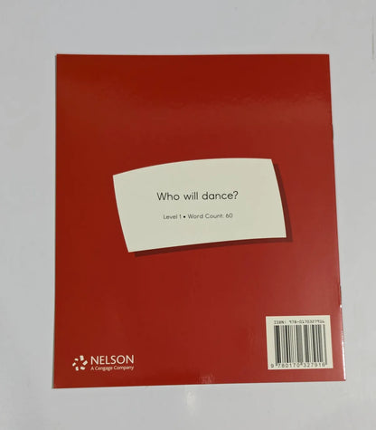 Red book cover with a white label and Nelson logo on a white background