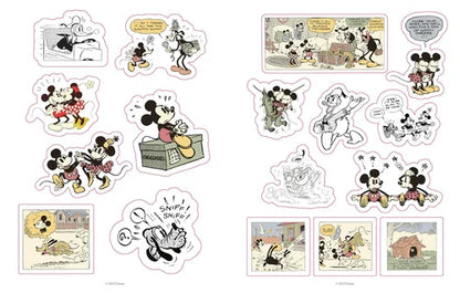 Collection of vintage-style cartoon stickers featuring classic characters and scenes.