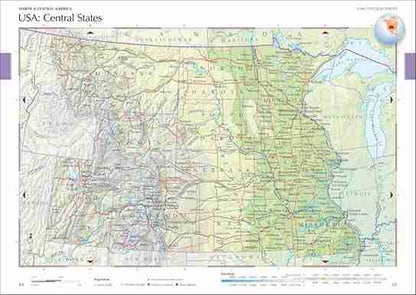 Map of the Central United States with labeled states