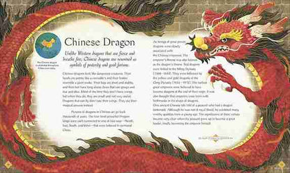 Illustration of a Chinese dragon with accompanying text on a white background