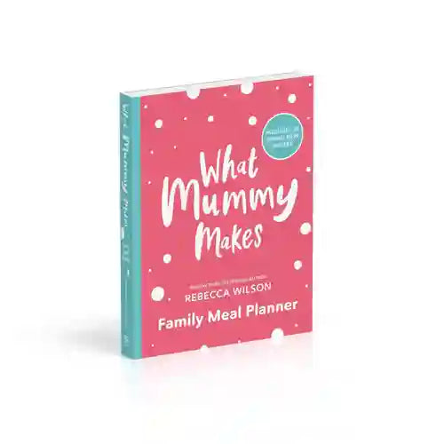 Book titled 'What Mummy Makes' by Rebecca Wilson on a white background