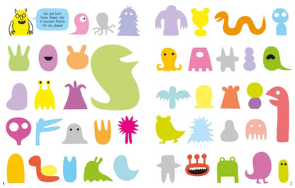 Colorful alphabet monsters chart with letters A to Z.