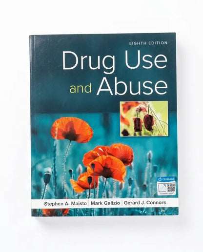 Drug Use and Abuse Eighth Edition textbook cover shown upright against a plain white background.