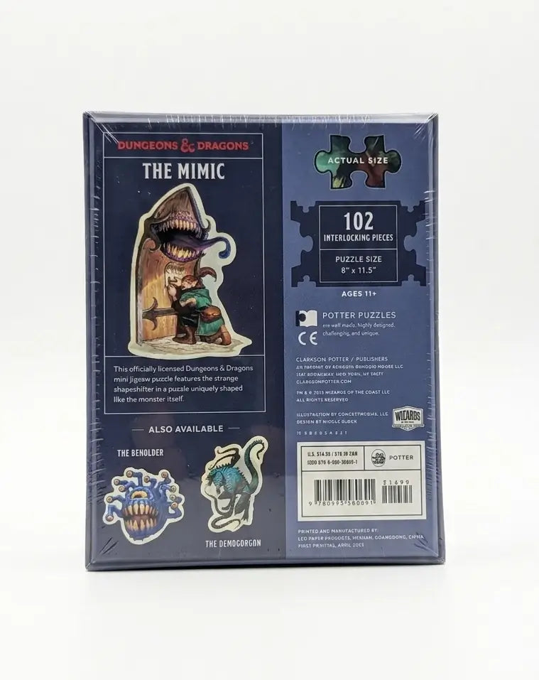 Dungeons & Dragons The Mimic 102 Piece: Mini Shaped Jigsaw Puzzle