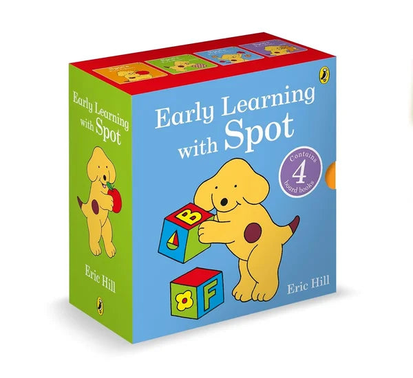 Children's book set titled 'Early Learning with Spot' by Eric Hill on a white background