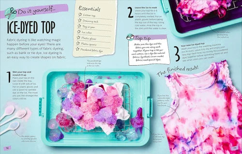 Step-by-step guide to ice-dyeing a top with colorful results.