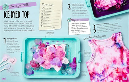 Step-by-step guide to ice-dyeing a top with colorful results.
