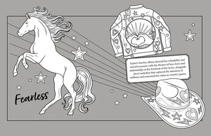 Illustration of a horse and a jacket with stars and text on a gray background
