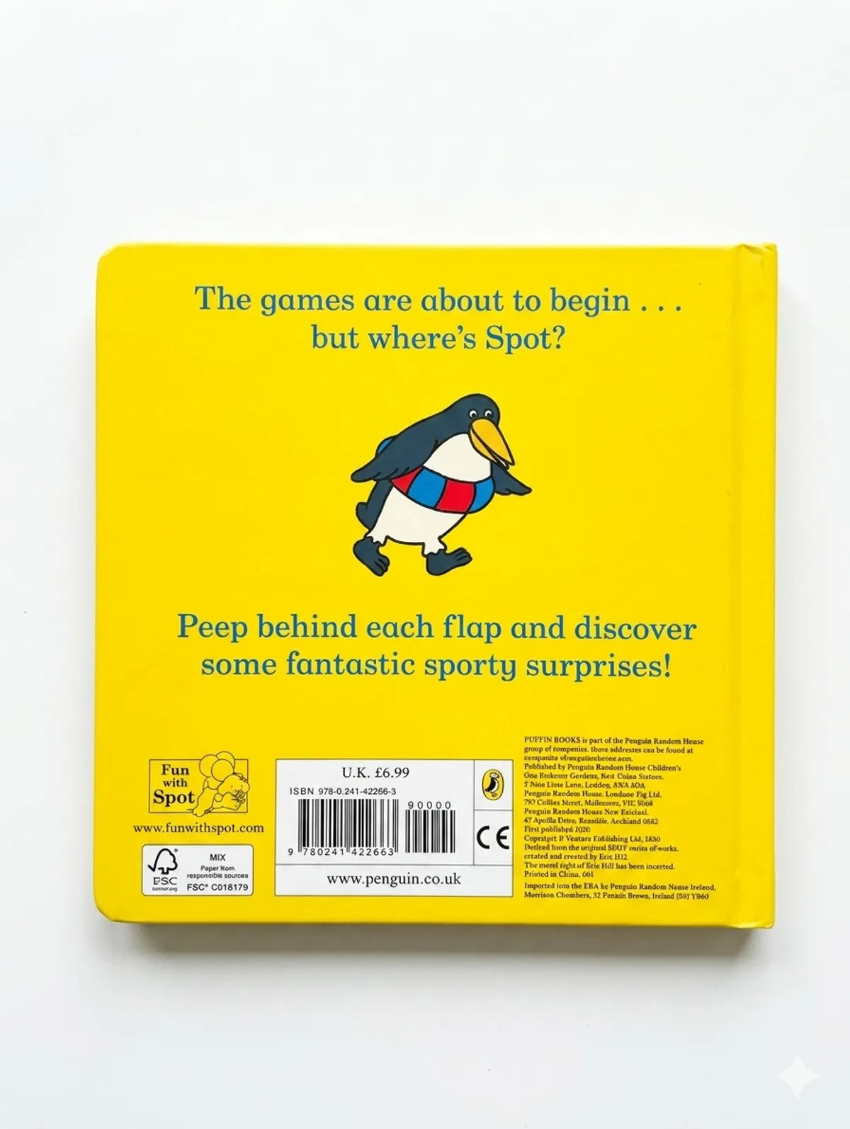 Yellow box with a penguin illustration and text on a white background