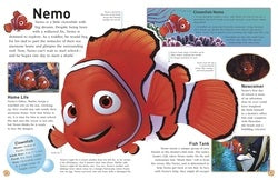 Illustration of Nemo from Finding Nemo with text and images on a white background