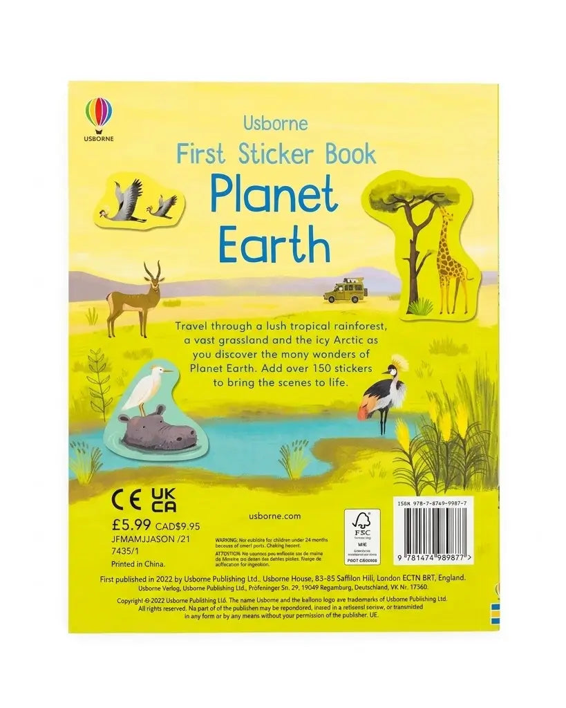 First Sticker Book Planet Earth: A Fun Sticker Activity Book Exploration of Earth's Diverse Ecosystems and Wildlife