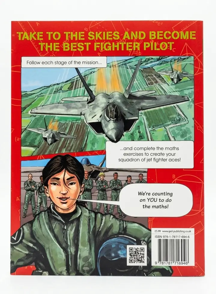 Book cover with a fighter jet, military personnel, and text about becoming a fighter pilot.