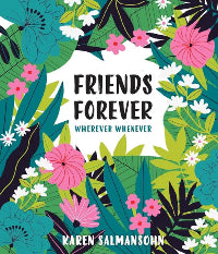 Book cover with floral design and 'Friends Forever' text