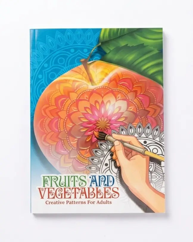 Fruits and Vegetables: Creative Patterns for Adults Colouring Book