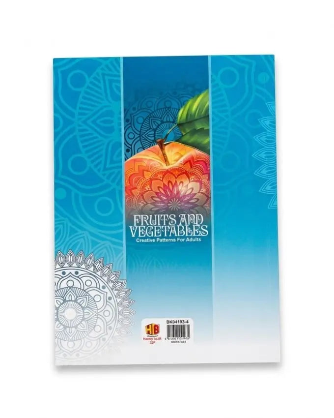 Fruits and Vegetables: Creative Patterns for Adults Colouring Book