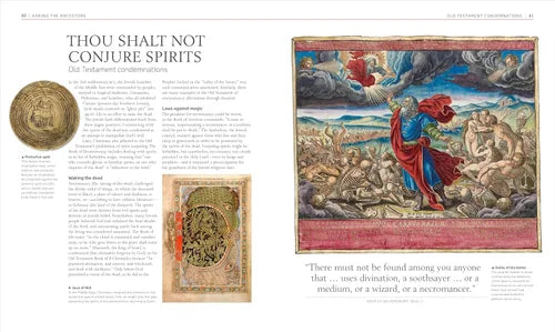 Magazine layout with text and illustrations of religious themes