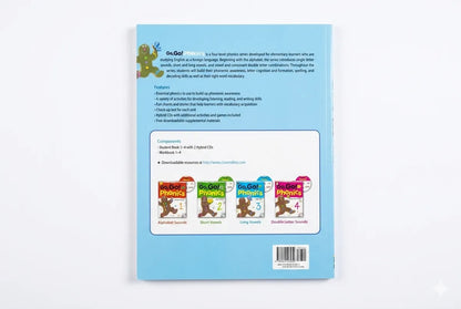 Back of a product packaging with text and images of baby products on a light blue background.
