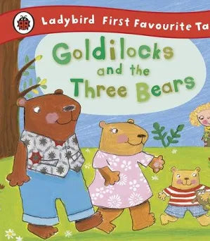 Book cover of 'Goldilocks and the Three Bears' by Ladybird with illustrations of bears and a child.