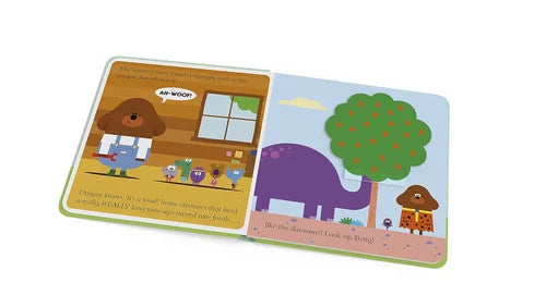 Two children's storybook pages with animal illustrations on a white background