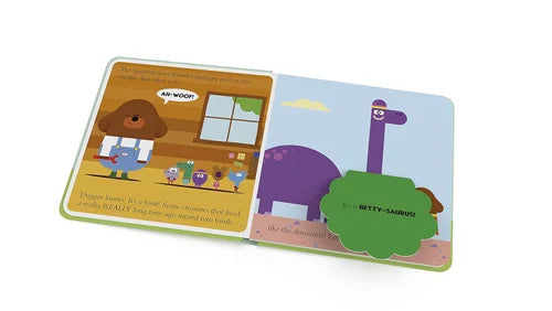 Children's book with cartoon characters on a white background