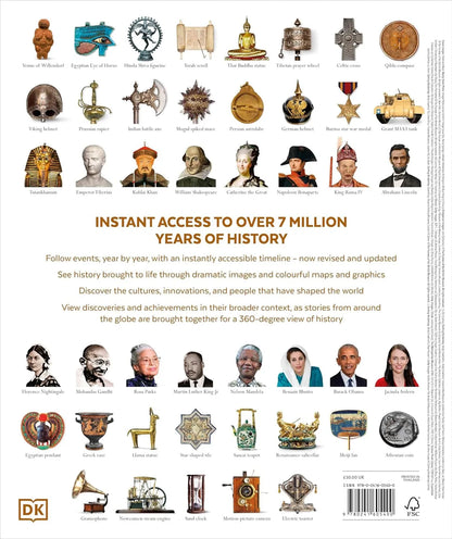 Book cover with historical illustrations and text about accessing history