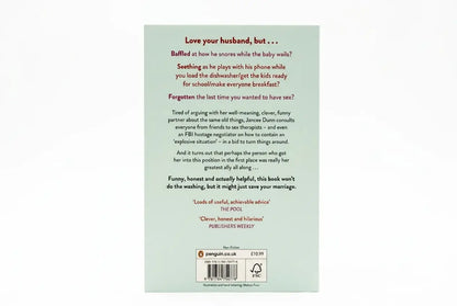 Back cover of a book with text on a light green background