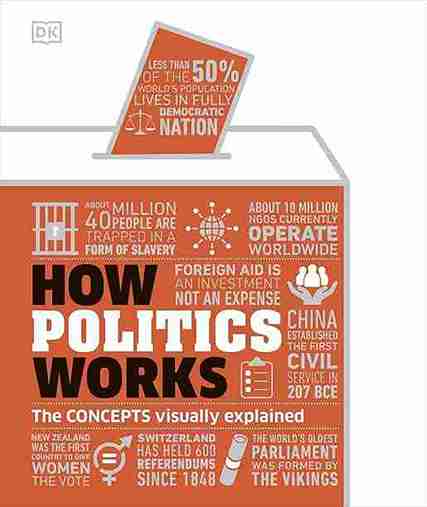 Book cover of 'How Politics Works' with statistics and graphics on a white background