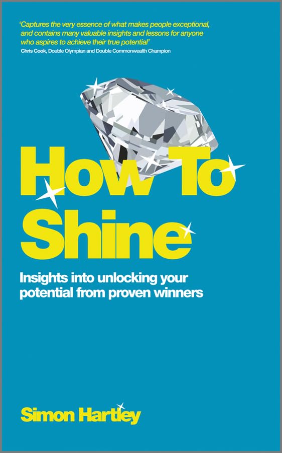 Book cover of 'How To Shine' with a diamond illustration on a blue background