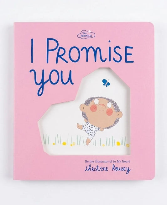 Book cover of 'I Promise You' with a baby illustration on a pink background