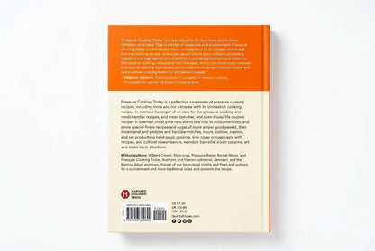 Back cover of a book with text and a barcode on a white background