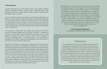 Text document with a quote from Lord Michael Cashman on kindness and a phone usage tip.