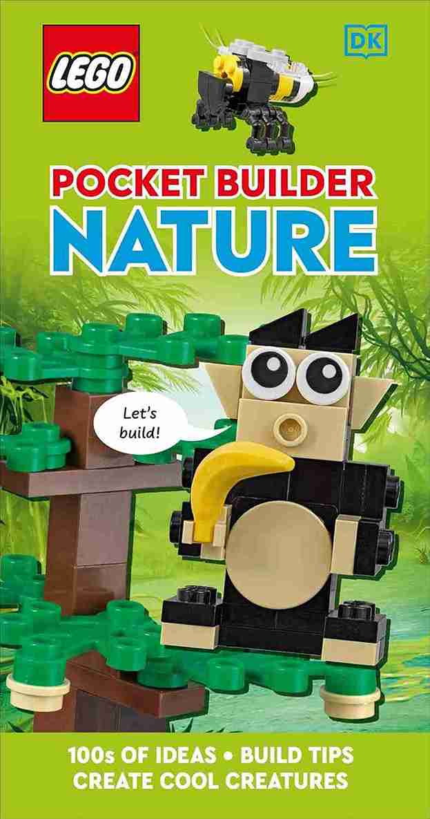 LEGO Pocket Builder Nature book cover with a monkey and nature-themed design