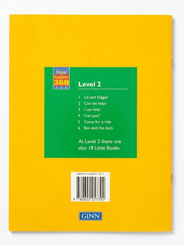 Yellow book with green label and Ginn logo on a white background