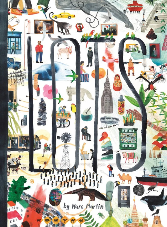 Book cover with illustrations and the title 'OOS' by Marc Martin