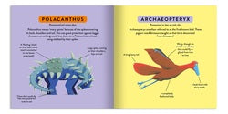 Illustrations of Polacanthus and Archaeopteryx in a book format