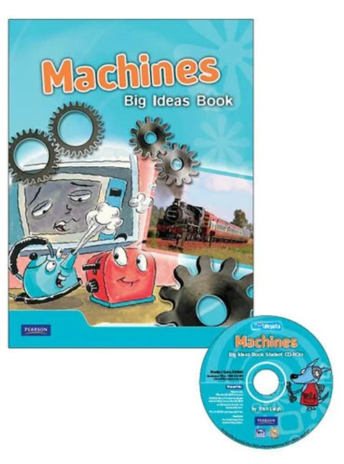 Book titled 'Machines Big Ideas Book' with a CD on a white background