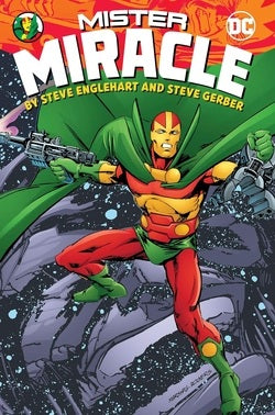 Comic book cover of 'Mister Miracle' featuring a superhero in green and red costume.