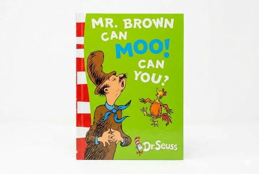 Book cover of 'Mr. Brown Can Moo! Can You?' by Dr. Seuss on a white background