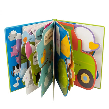 My Awesome Farm Book Animal-Shaped Pages Farm Animals Board Book for Toddlers