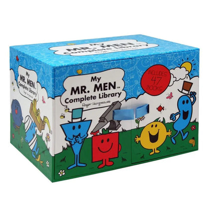 Mr. Men Complete Library book box by Egger, featuring colorful illustrations of Mr.