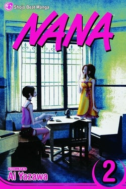 Cover of 'Nana' manga with two characters by a window, colorful text, and Shoyu Beat Manga logo.