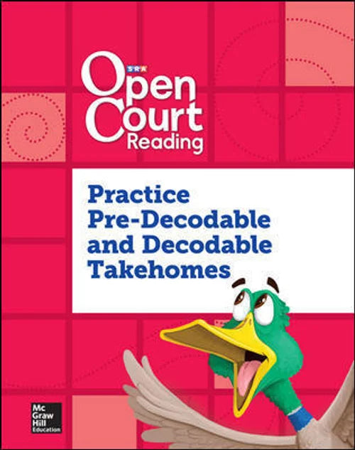 Book cover of 'Open Court Reading' with a cartoon character on a red background