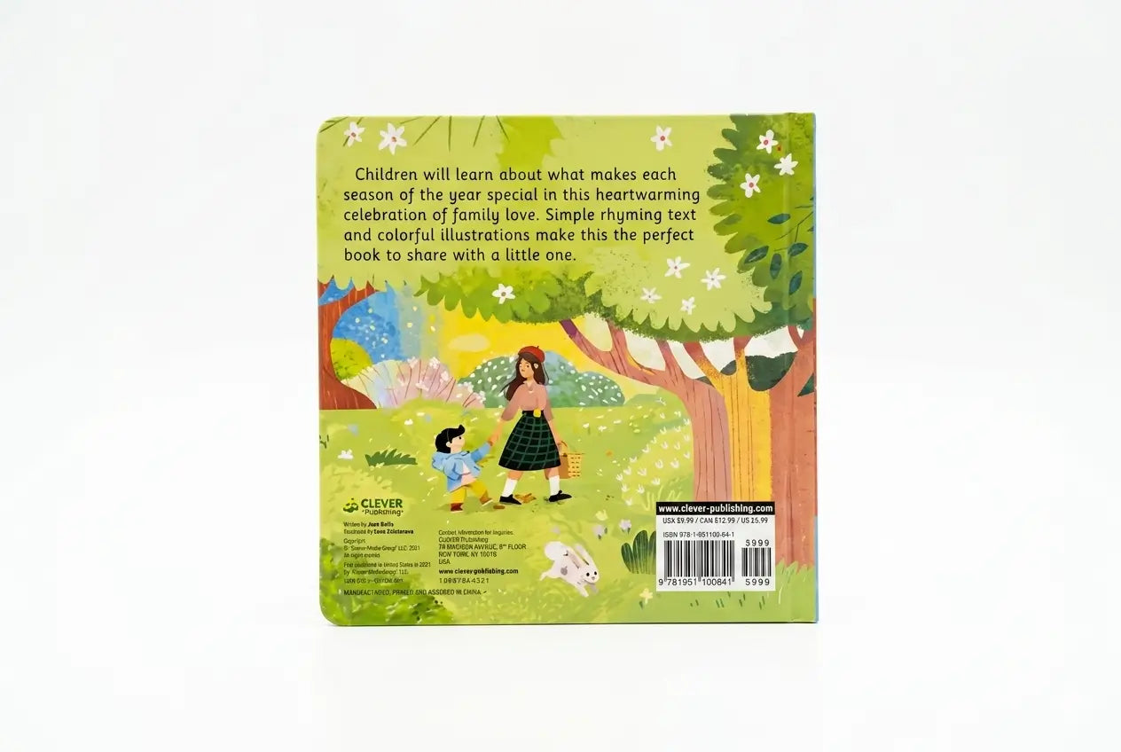 Book cover with illustrations of a girl and boy in a forest, trees, and flowers on a green background.