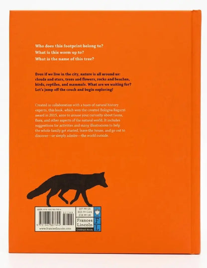 Orange book cover with text and a black silhouette of a fox.