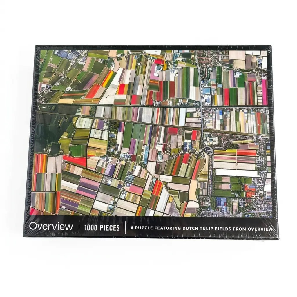Overview Puzzle: A 1000-Piece Jigsaw Featuring Dutch Tulip Fields from Overview