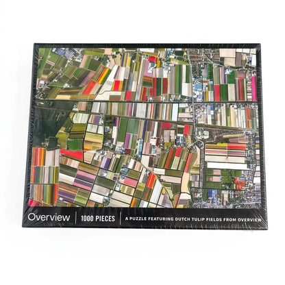 Overview Puzzle: A 1000-Piece Jigsaw Featuring Dutch Tulip Fields from Overview