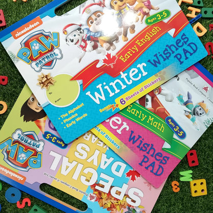PAW Patrol Activity Pad Bundle – 3 Books | Early Math, English & Special Days | Ages 3–5