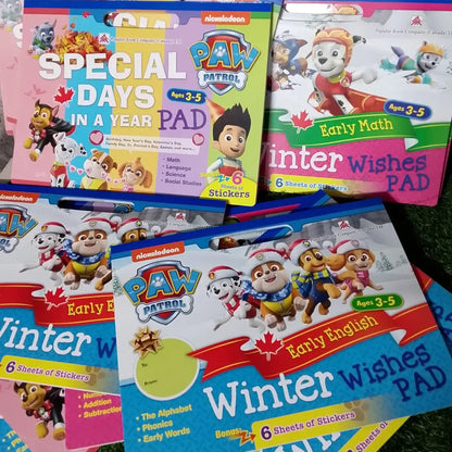 PAW Patrol Activity Pad Bundle – 3 Books | Early Math, English & Special Days | Ages 3–5
